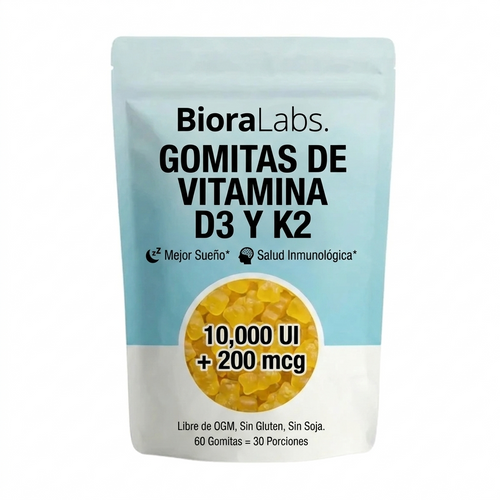Gomitas de D3 + K2 (suministro para 30 días)