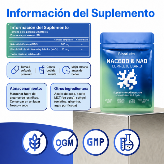 Detox Hepático NAC600 & NAD+